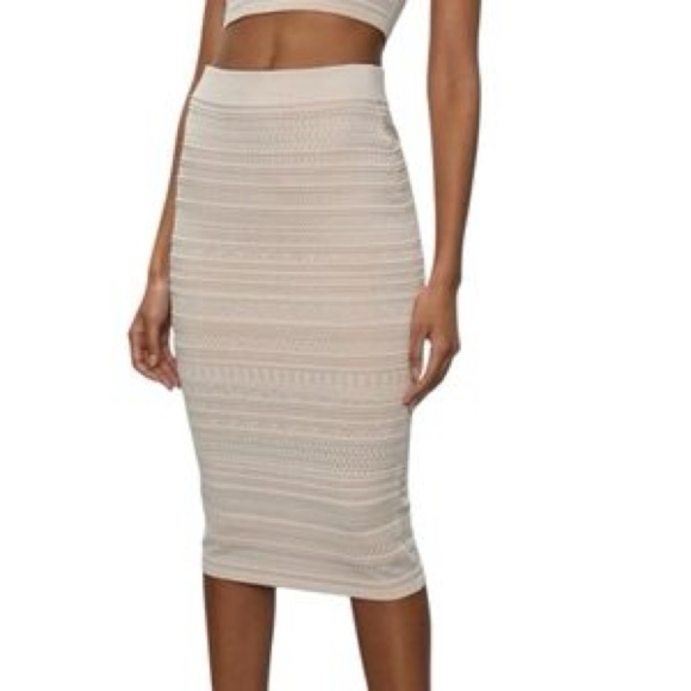NEW Babaton Blush Tube Pencil Skirt Size S